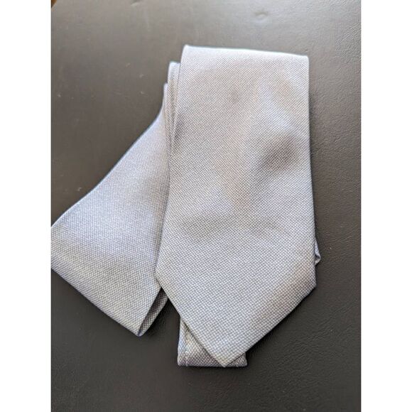 Joseph Scafidi Men's Custom Light Blue/Gray Silk Tie - Picture 2 of 3